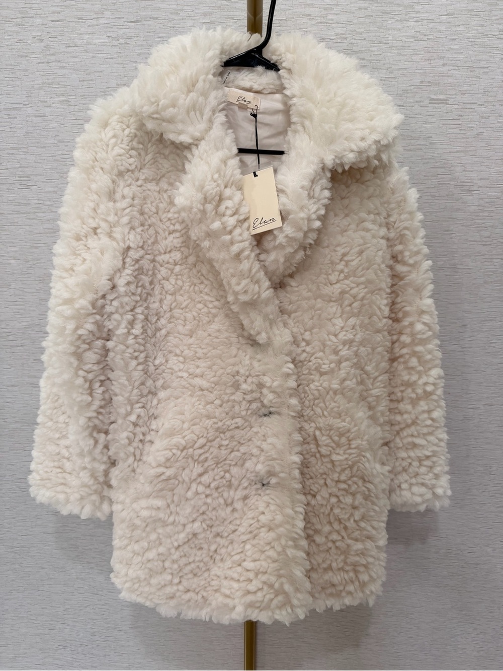 Cream Teddy Faux-Shearling Jacket